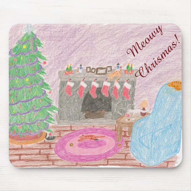 Tapis De Souris Kitty-mas Mischief (Noël) (Devant)