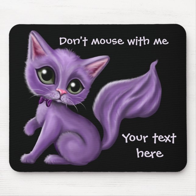 Tapis De Souris Kitty pourpre (Devant)