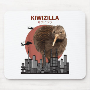 Tapis De Souris Kiwizilla Kiwi drôle _ Nouvelle-Zélande Amateurs d