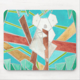 Tapis De Souris Koala dans l'arbre, Art abstrait original