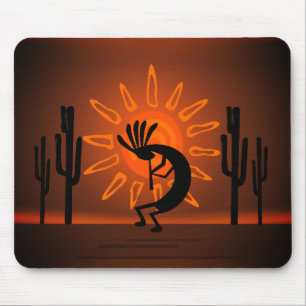 Tapis De Souris Kokopelli Soleil Bronzé Mousepad