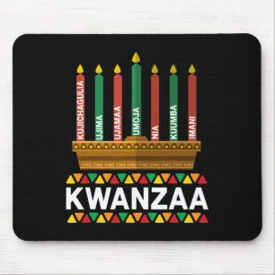 Tapis De Souris Kwanzaa Principes Kwanzaa Bougies Kinara Pan Afri