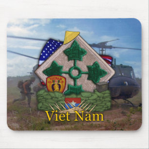 Tapis De Souris la 4ème guerre de Vietnam de division d'infanterie