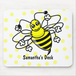 Tapis De Souris La bande dessinée gaffent l'abeille Mousepad