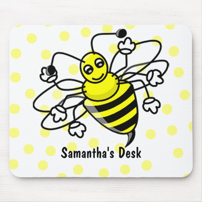 Tapis De Souris La bande dessinée gaffent l'abeille Mousepad (Devant)