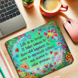 Tapis De Souris La belle vie est si ironique Citation Inspirivée