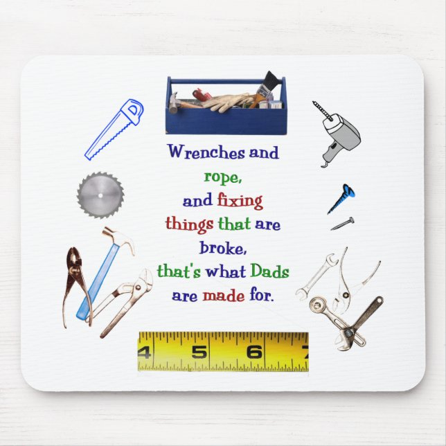 Tapis De Souris La boîte à outils Mousepad du papa (Devant)