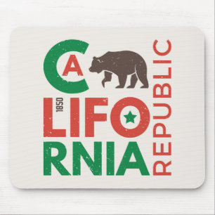 Tapis De Souris La Californie avec le logo d'ours gris