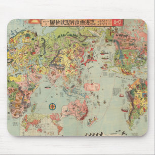 Tapis De Souris La carte du monde en un coup d'oeil - Les routes a