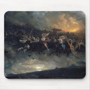 Tapis De Souris La Chasse Sauvage D'Odin Par Peter Nicolai Arbo 18