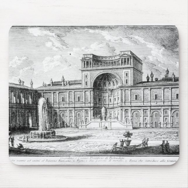 Tapis De Souris La cour de belvédère à Vatican Rome (Devant)