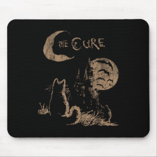 Tapis De Souris La Cure Vintage Cat Moon Drôle L'Amoureux des chat