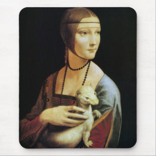 Tapis De Souris La Dame à l'hermine de Léonard de Vinci