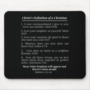Tapis De Souris La définition du chrétien par le Christ verset bib
