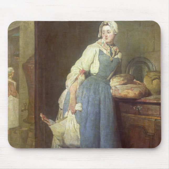 Tapis De Souris La domestique de cuisine avec des dispositions, (Devant)