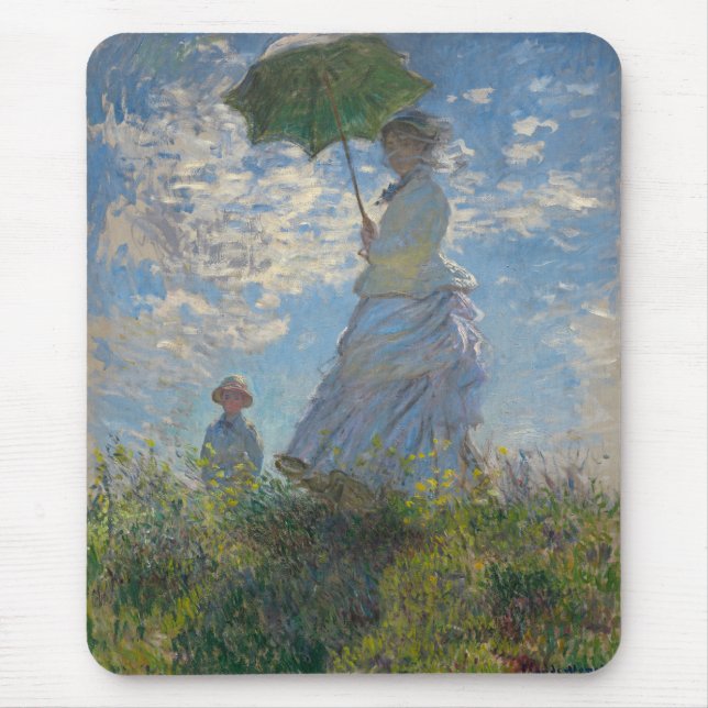 Tapis De Souris La Femme de Monet avec parasol (Devant)