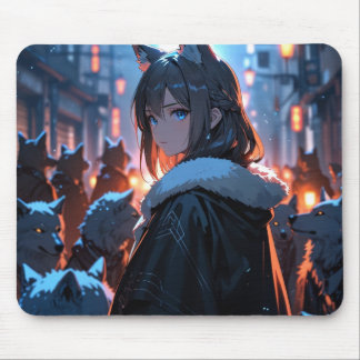 Tapis De Souris La fille et son loup Pack Mousepad