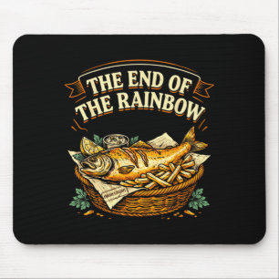 Tapis De Souris La fin de l'arc-en-ciel poisson et frites drôle