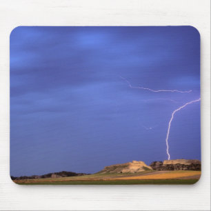 Tapis De Souris La foudre frappe les buttes près de Scottsbluff
