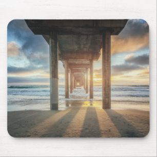 Tapis De Souris La Jolla, le pilier de Scripps au coucher du