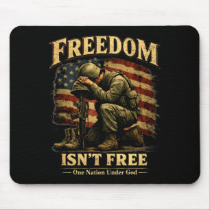 Tapis De Souris La liberté n'est pas patriotique soldat une nation
