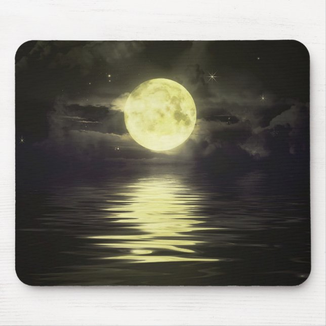 Tapis De Souris La lune réfléchissant sur l'eau (Devant)