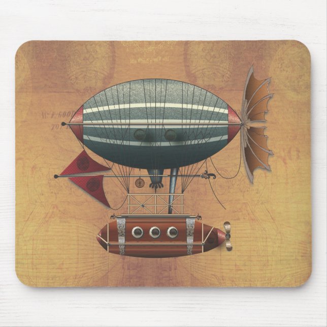Tapis De Souris La machine de vol de Steampunk d'Aléoute de (Devant)