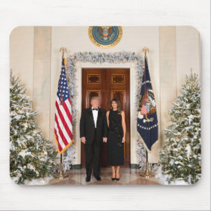 Tapis De Souris La Maison Blanche de Noël de Donald & Melania Trum