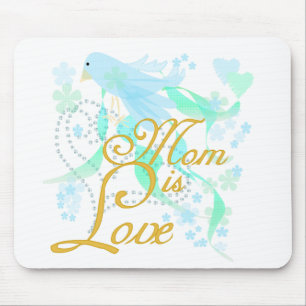 Tapis De Souris La maman d'oiseau bleu est amour