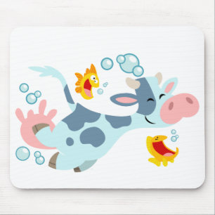 Tapis De Souris La mousepad Sea Cow and Fish Friends