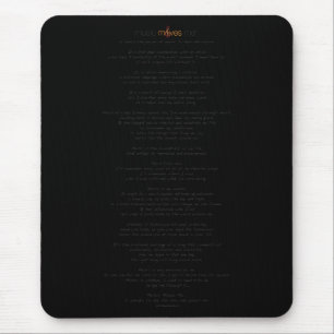 Tapis De Souris La musique déplace le manifeste Mousepad de Me™
