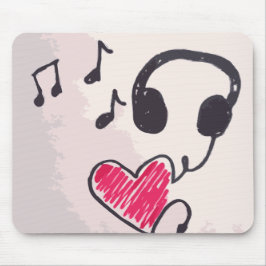 Tapis De Souris La musique fraîche est griffonnage Mousepad