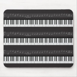 Tapis De Souris La musique note des clés de clavier ou de piano d