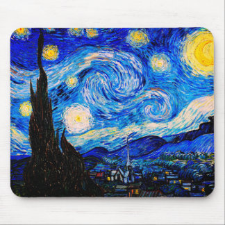 Tapis De Souris La nuit étoilée par Vincent Van Gogh