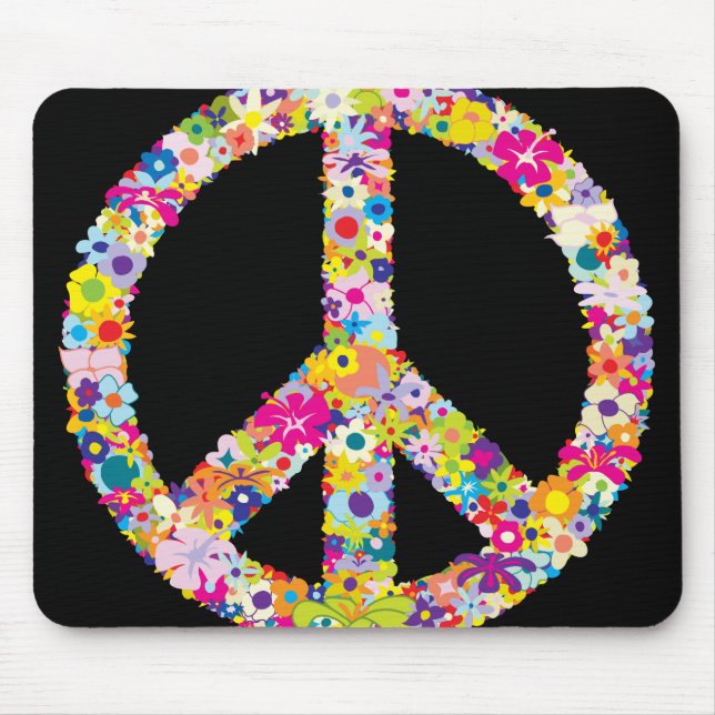 Tapis De Souris La paix fleurit Mousepad (Devant)