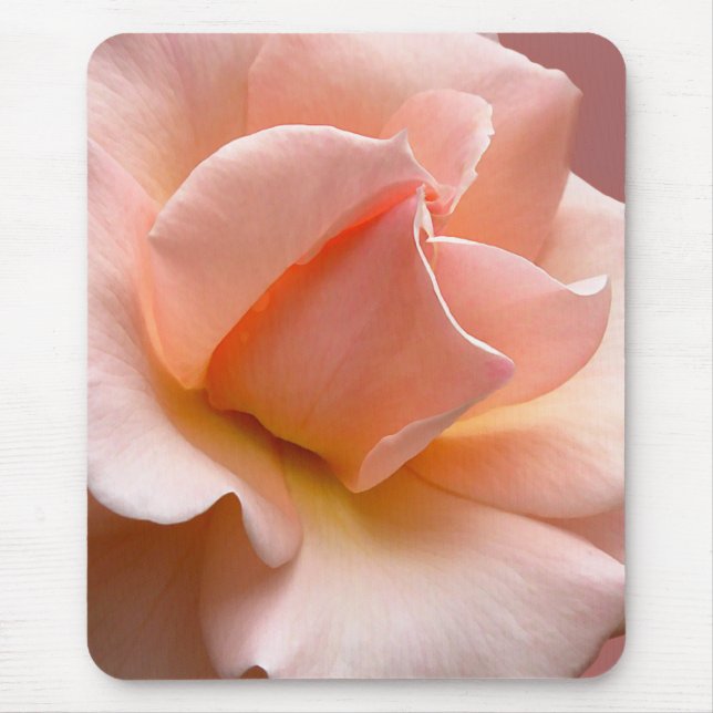 Tapis De Souris La pêche fleurit les cadeaux roses sauvages de (Devant)