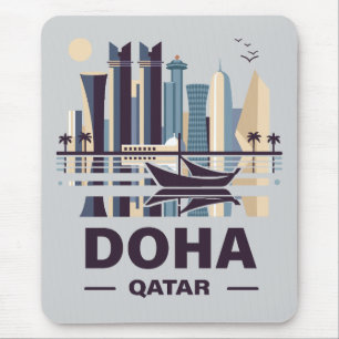 Tapis De Souris La péninsule de Doha Qatar