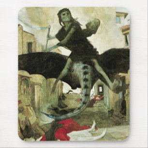 Tapis De Souris La peste d'Arnold Bocklin, symbolisme Vintage