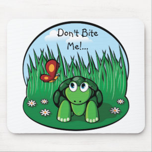 Tapis De Souris La petite tortue, ne me mordent pas ! … mousepad