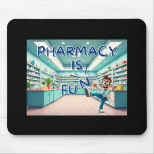 TAPIS DE SOURIS LA PHARMACIE EST AMUSANTE MALE RPH