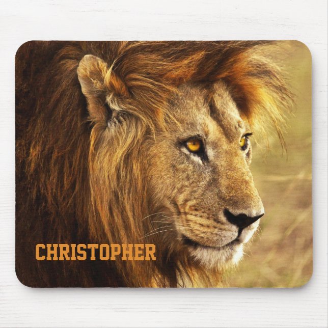 Tapis De Souris La photo Noble Lion (Devant)