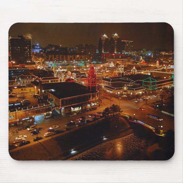 Tapis De Souris La plaza de Kansas City allume Mousepad (Devant)