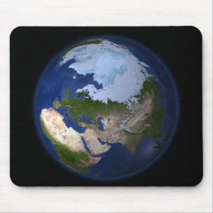 Tapis De Souris La pleine terre montrant la région arctique