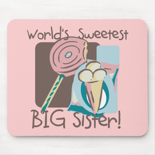 Tapis De Souris La plus douce des grandes soeurs du monde (Devant)