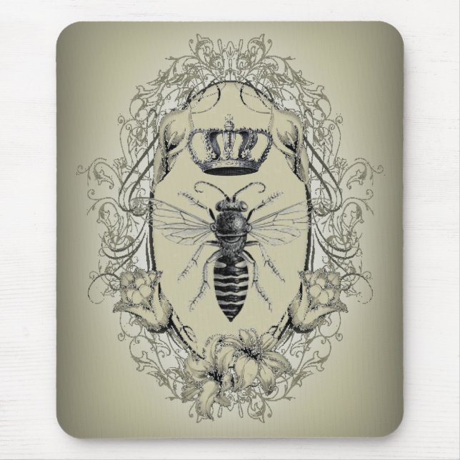 Tapis De Souris la reine de la couronne victorienne chic (Devant)