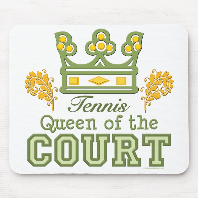 Tapis De Souris La Reine du tennis de cour Mousepad (Devant)