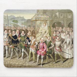Tapis De Souris La Reine Elizabeth I dans le cortège avec ses