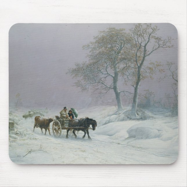 Tapis De Souris La route hivernale à lancer sur le marché (Devant)