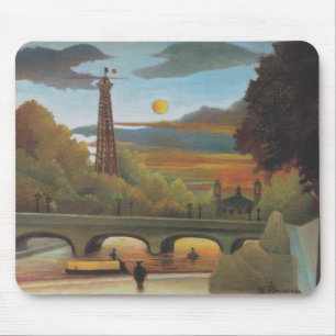 Tapis De Souris La Seine et la Tour Eiffel au coucher du soleil pa