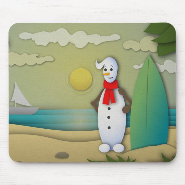 Tapis De Souris La Souris De Neige En Été (Devant)